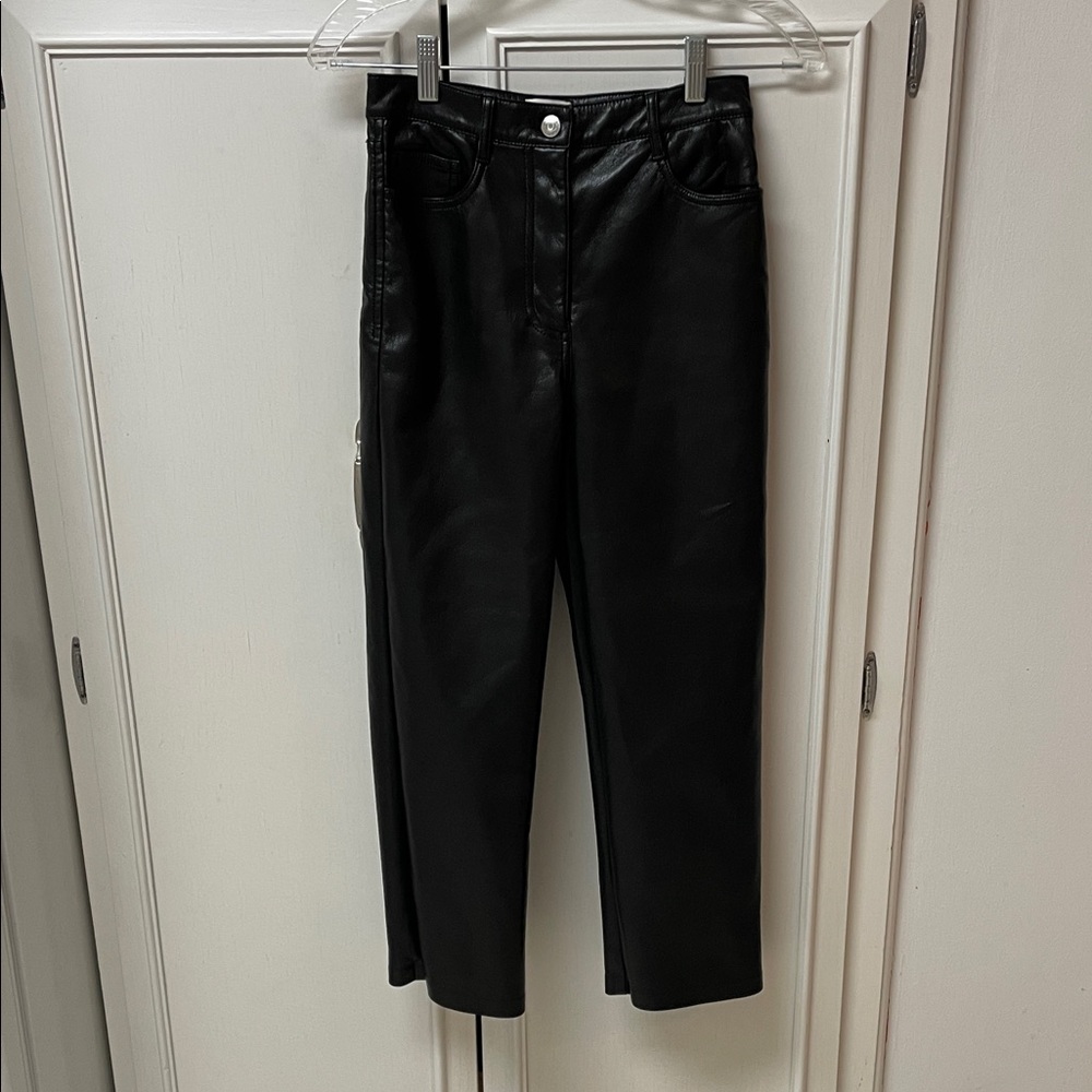 Women’s Black Faux Leather Pants by Wilfred